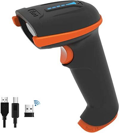 Tera Barcode Scanner Wireless 1D Laser Cordless Barcode Reader with Battery Level