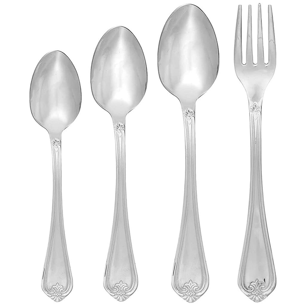 Detec™ FNS Stainless Steel Manchester Cutlery Set with Baby Spoon, 24-Piece, Silver
