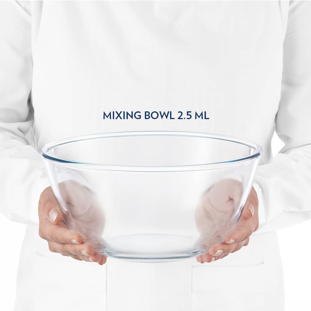 Borosil IH22MB09225 Mixing Bowl 2.5 ml Pack of 10