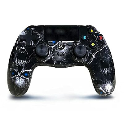 Wireless Controller for PS4 Black Skull Series Dual Vibration High Performance Gaming Controller