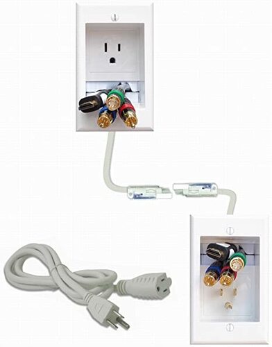PowerBridge ONE-CK Recessed In-Wall Cable Management System with PowerConnect