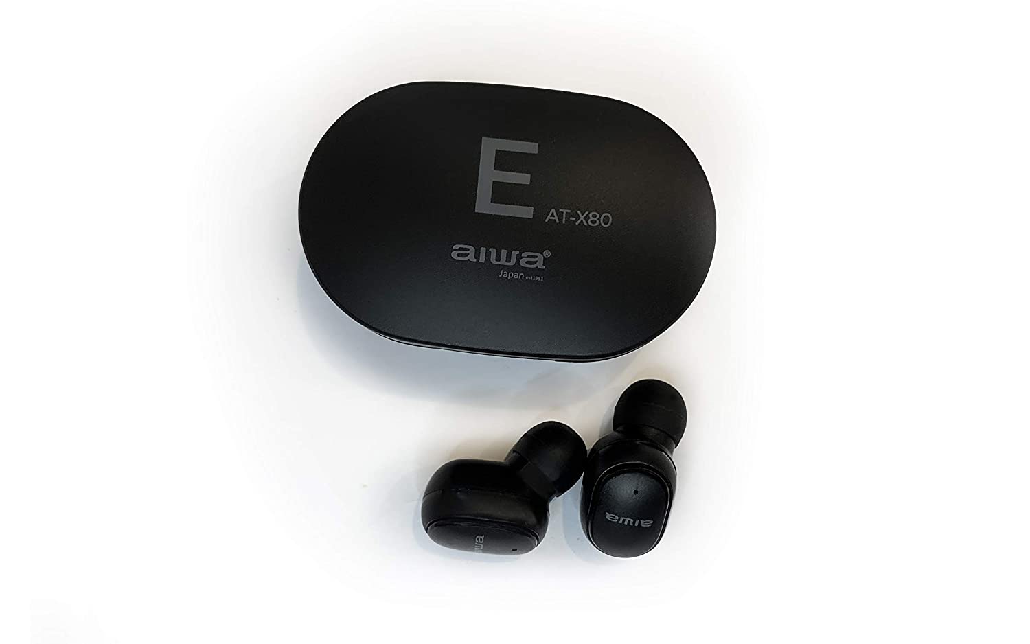 Aiwa AT X80E Bluetooth Truly Wireless in Ear Earbuds with Mic Black