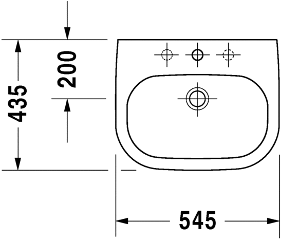Duravit D-Code Vanity basin Model No. :  033754