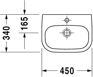 Duravit D-Code Handrinse basin Model No. :  070545
