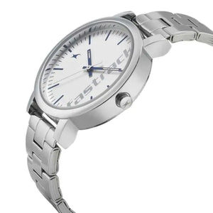 Fastrack Fundamentals White Dial Stainless steel Strap Watch NP68010SM01
