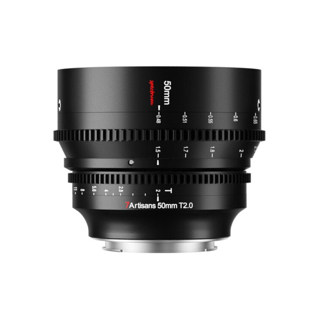 7artisans 50mm T2.0 Cine Lens for Sony E Full Frame Black