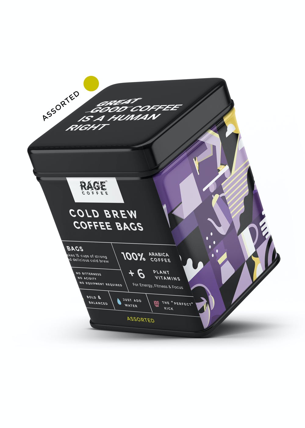 Rage Coffee Cold Brew Coffee Bags Assorted Pack of 5x50 Gms