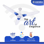Load image into Gallery viewer, Candes IOT Smart Wi-Fi - Works With Alexa, Google Assistant, Remote &amp; Candes App (White Blue)
