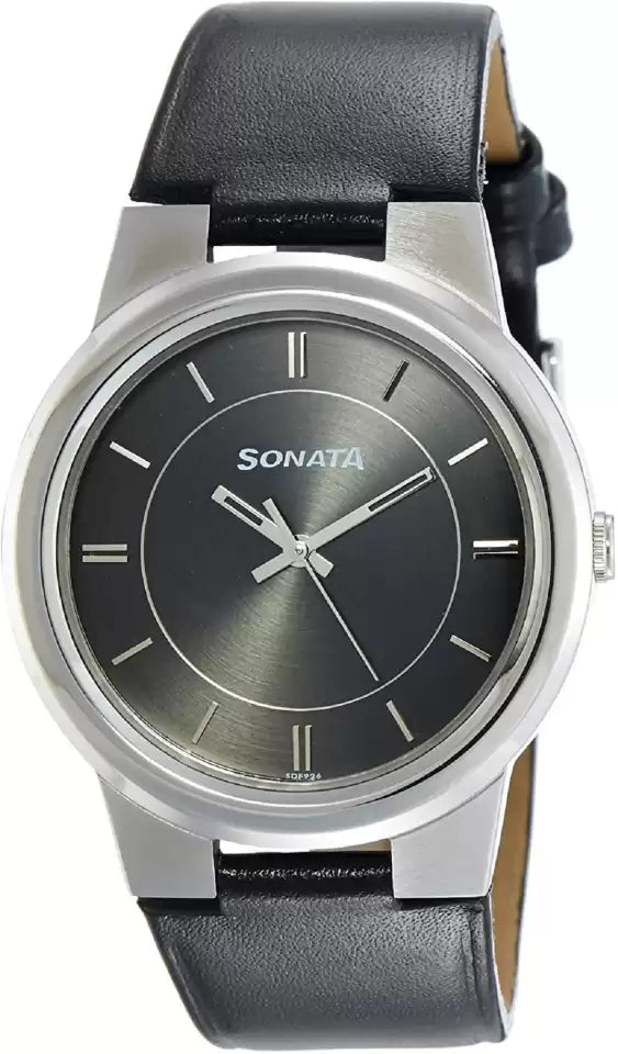 Sonata Analog Black Dial Men's Watch NK7121SL01