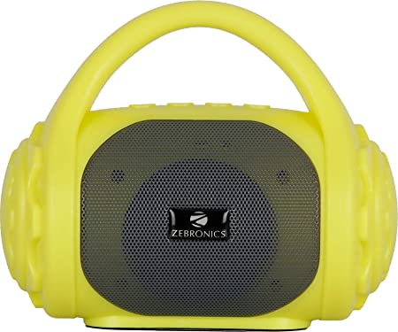 Open Box, Unused Zebronics Zeb-County Wireless Bluetooth Portable Speaker Neon Yellow