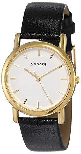 Sonata Analog White Dial Men's Watch NJ7987YL02W