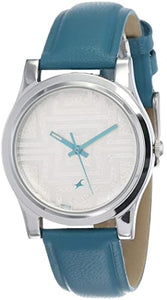 Fastrack Women Silver Toned Textured Dial Watch 6046SL04