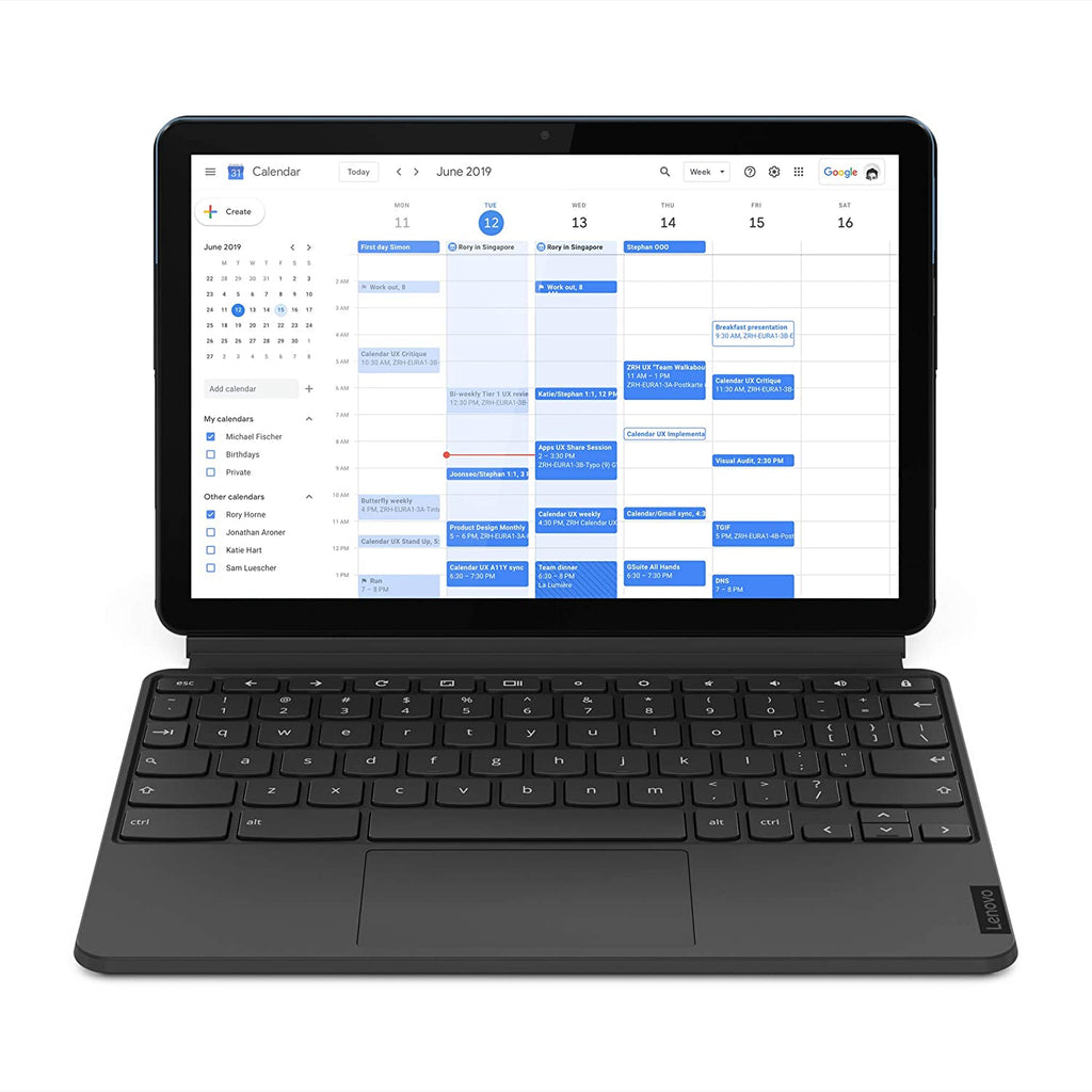 Open Box, Unused Lenovo Ideapad Duet Chromebook Tablet 25.65 cm 4 GB 128 GB Wi-Fi Only Ice Blue Iron Grey
