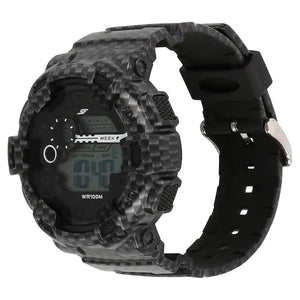 Sonata Carbon Series Watch With Black Dial