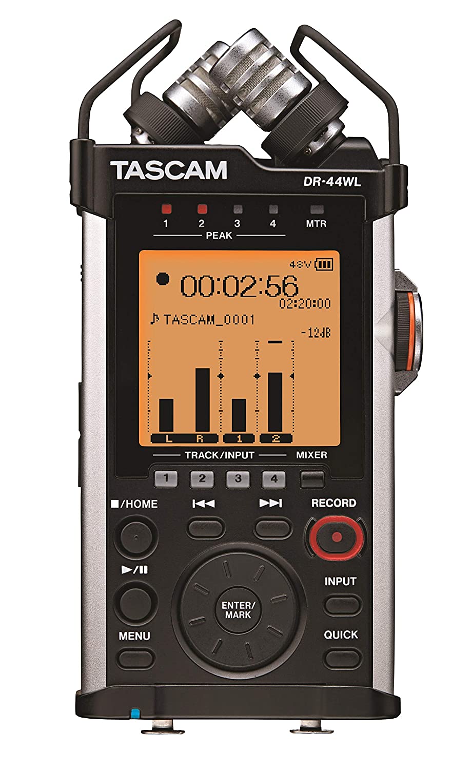 Tascam DR-44WLB Handheld Portable Audio Recorder