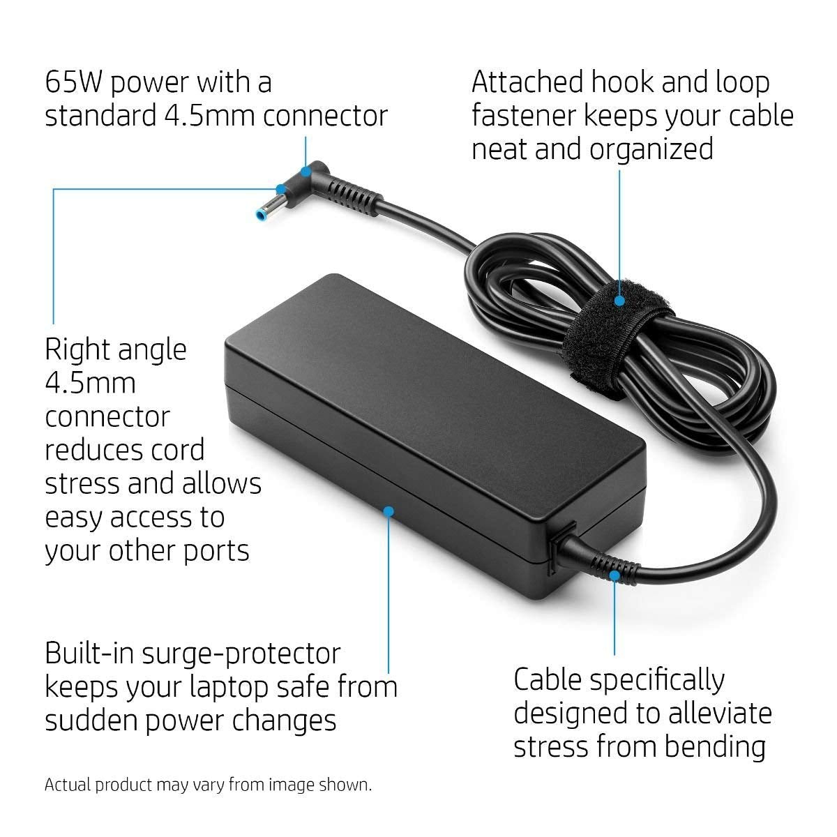 HP 65W ac Charger Adapter 4.5mm for HP Pavilion Black