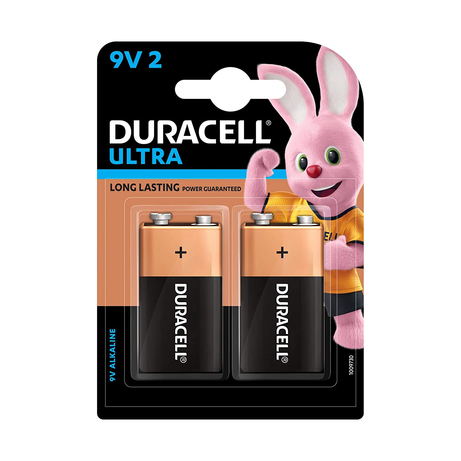 Duracell Ultra Alkaline 9V Battery, 2 Piece (Pack of 2)