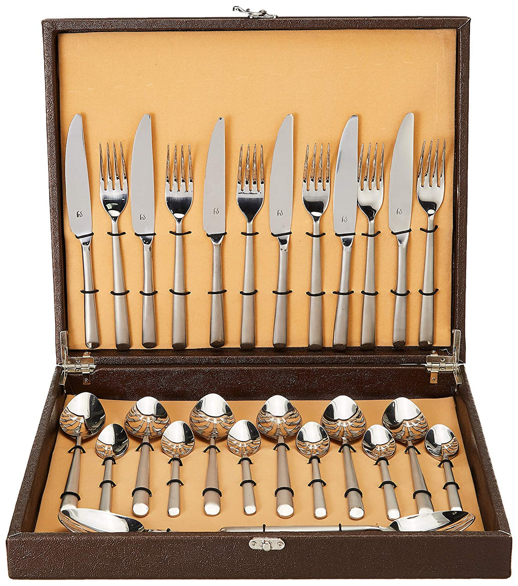 Detec™ FNS Stainless Steel Aura Cutlery Set, 26-Piece, Silver, AUST26