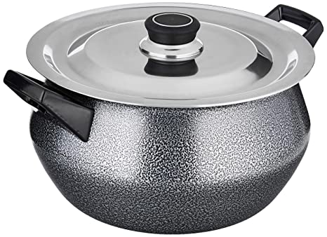 Amazon Brand Solimo Non Stick Handi with Stainless Steel Lid 4.25L Pack of 2