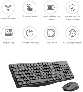 HP CS10 Wireless Multi-Device Keyboard and Mouse Combo (Black)