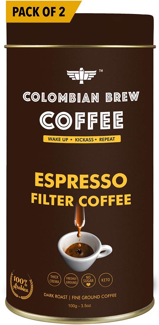 Colombian Brew Coffee Espresso Filter Coffee 100g (Pack Of 2)