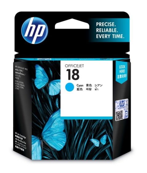 HP 18 Cyan Ink Cartridge