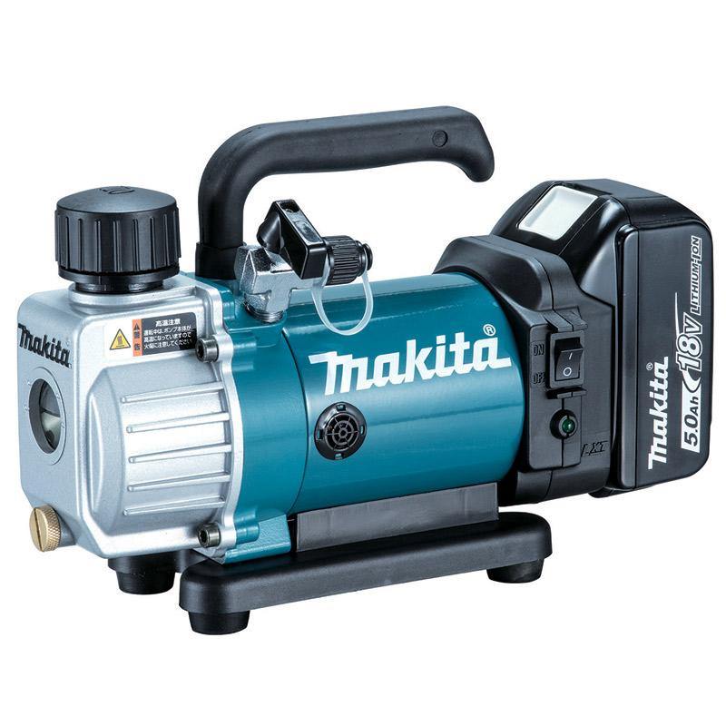 Makita Cordless Vacuum Pump DVP180RT Rapid Charger (DC18RC), 1 x 18V 5.0Ah Batteries (BL1850B)