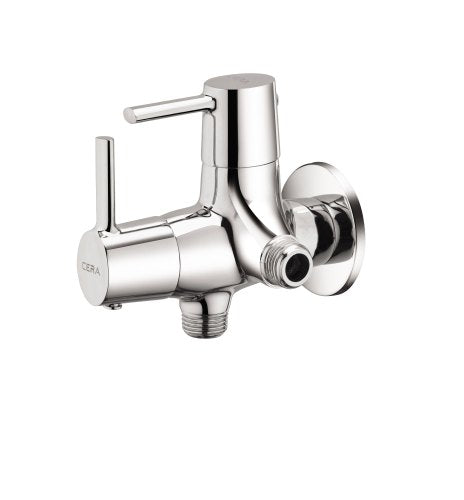 Cera 2 Way Angle Cock With Wall Flange Ripple Faucets F1017211