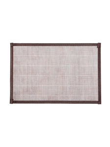 Detec™ Hosta Leatherite Rectangular Table Place Mats (Pack of 6) in Brown Color