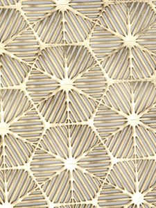 Detec™ Hosta Geometric Golden Shaped Leatherite Rectangular Table Place Mats