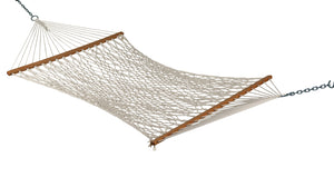 Hangit White Polyester Single XL Outdoor Rope Hammock 120 cm x 335 cm
