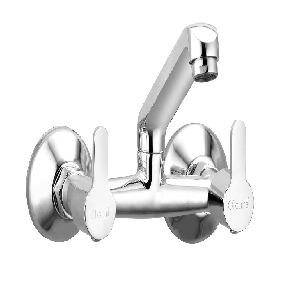 Oleanna Fusion Brass Sink Mixer With Wall Flange