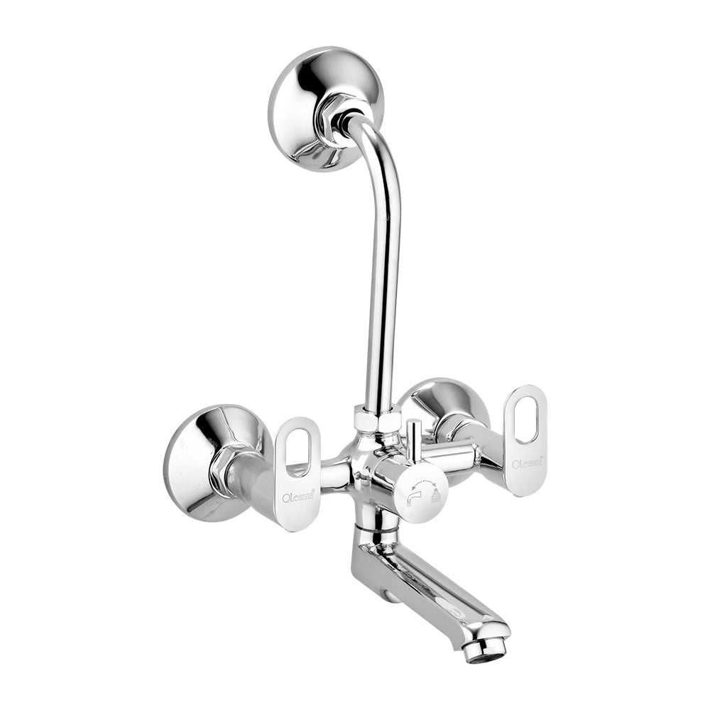 Oleanna Opal Brass Wall Mixer With L Bend