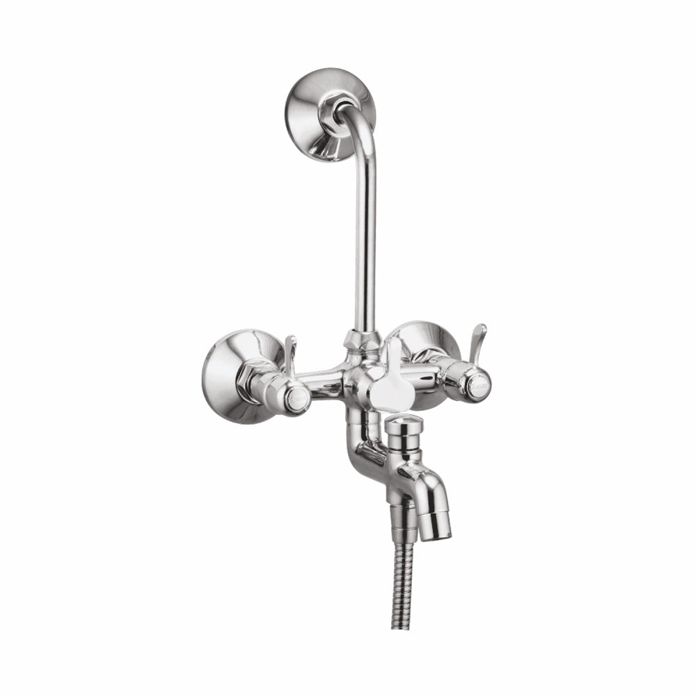 Oleanna Magic Brass 3 in 1 Wall Mixer With L Bend