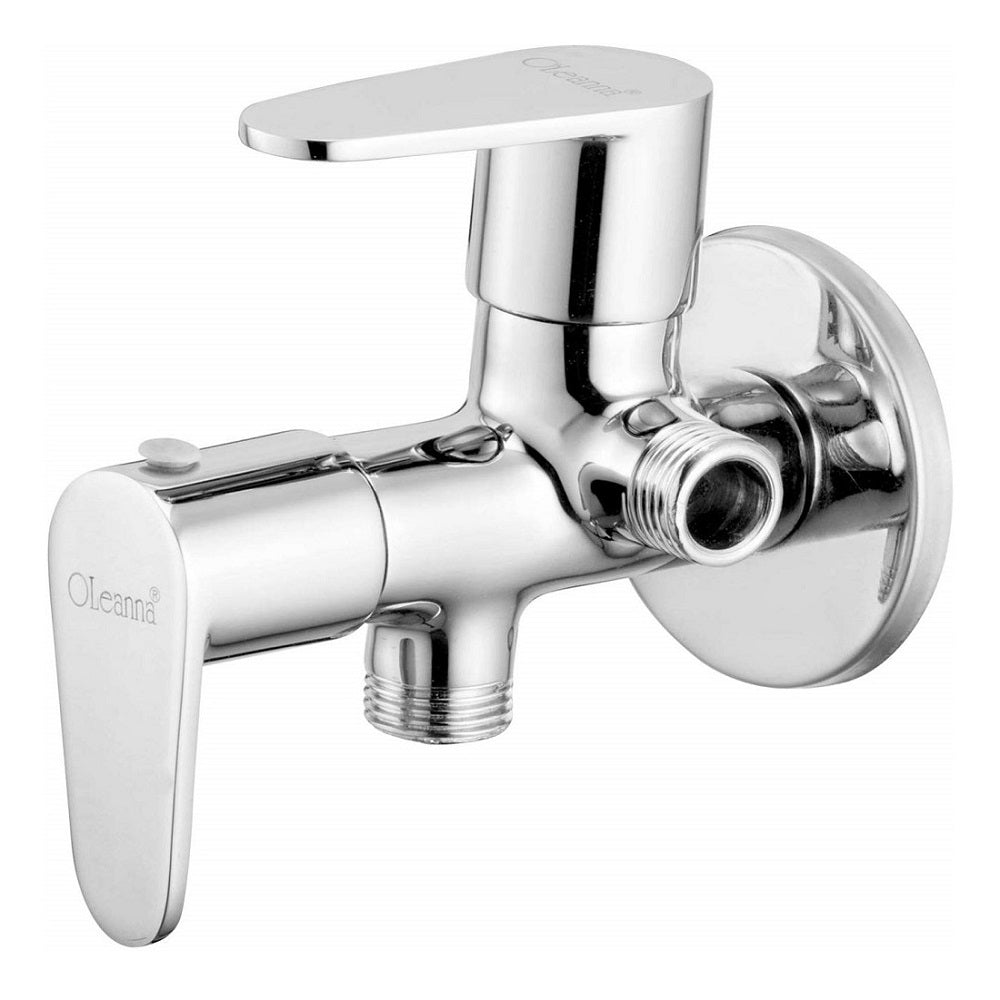 Oleanna Nova Brass 2 In 1 Angle Valve With Wall Flange