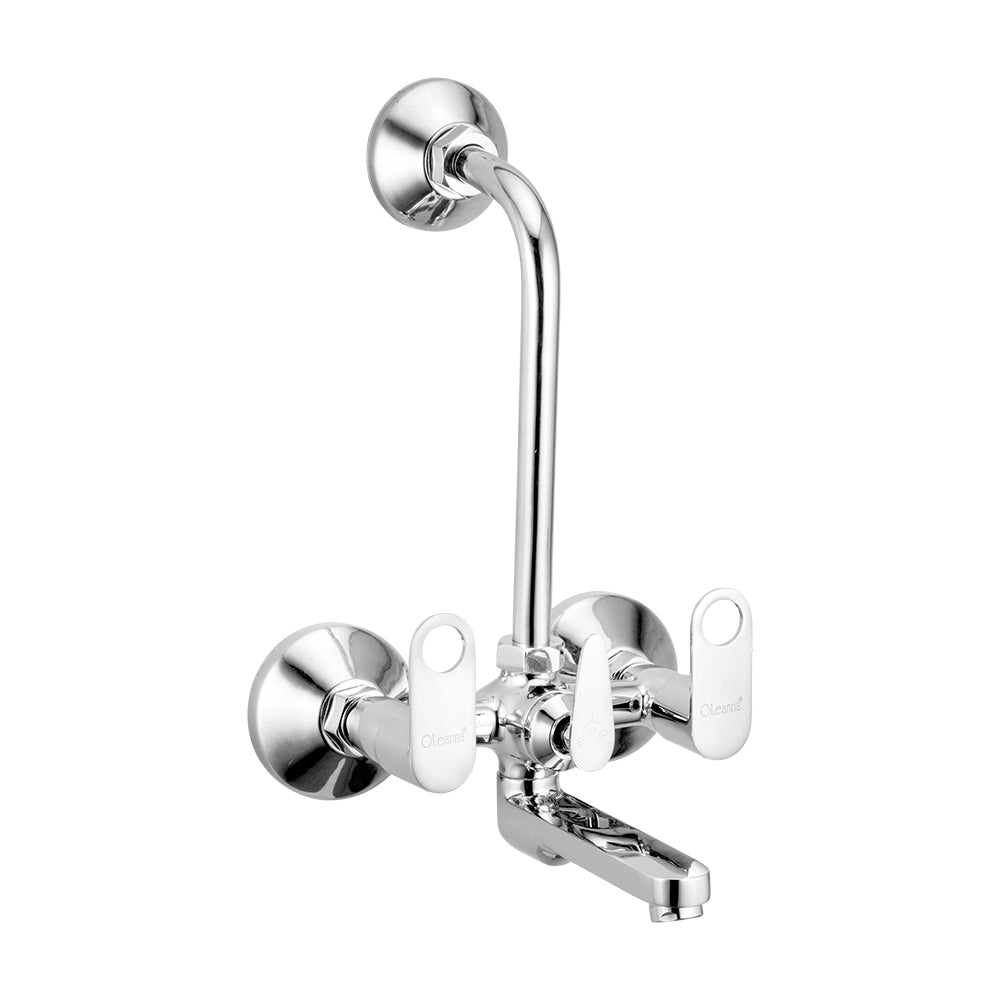 Oleanna Prime Brass Wall Mixer With L Bend