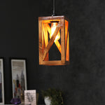 Load image into Gallery viewer, Symmetric Brown Wooden Single Hanging Lamp
