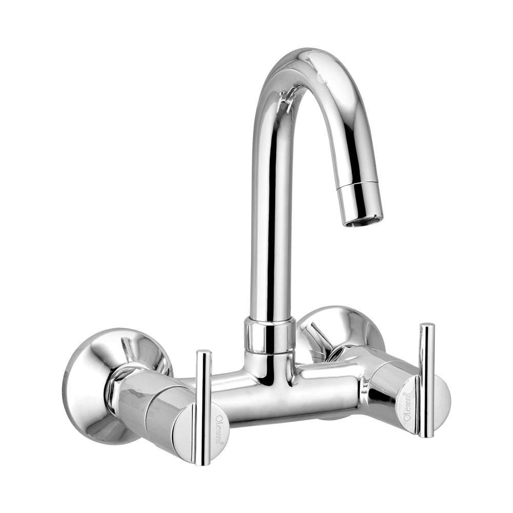 Oleanna Victoria Brass Sink Mixer With Wall Flange