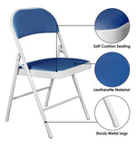 Load image into Gallery viewer, Metal Chair - White &amp; Royal Blue Color
