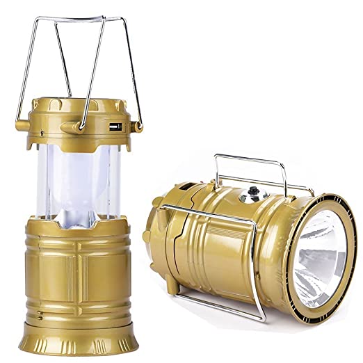 Detec™ Portable Rechargeable Solar LED Lantern Emergency Light Bulb
