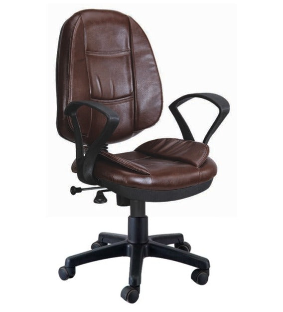 Detec™ Adiko Medium Back Workstation / Computer Chair Office Chair In Brown Color