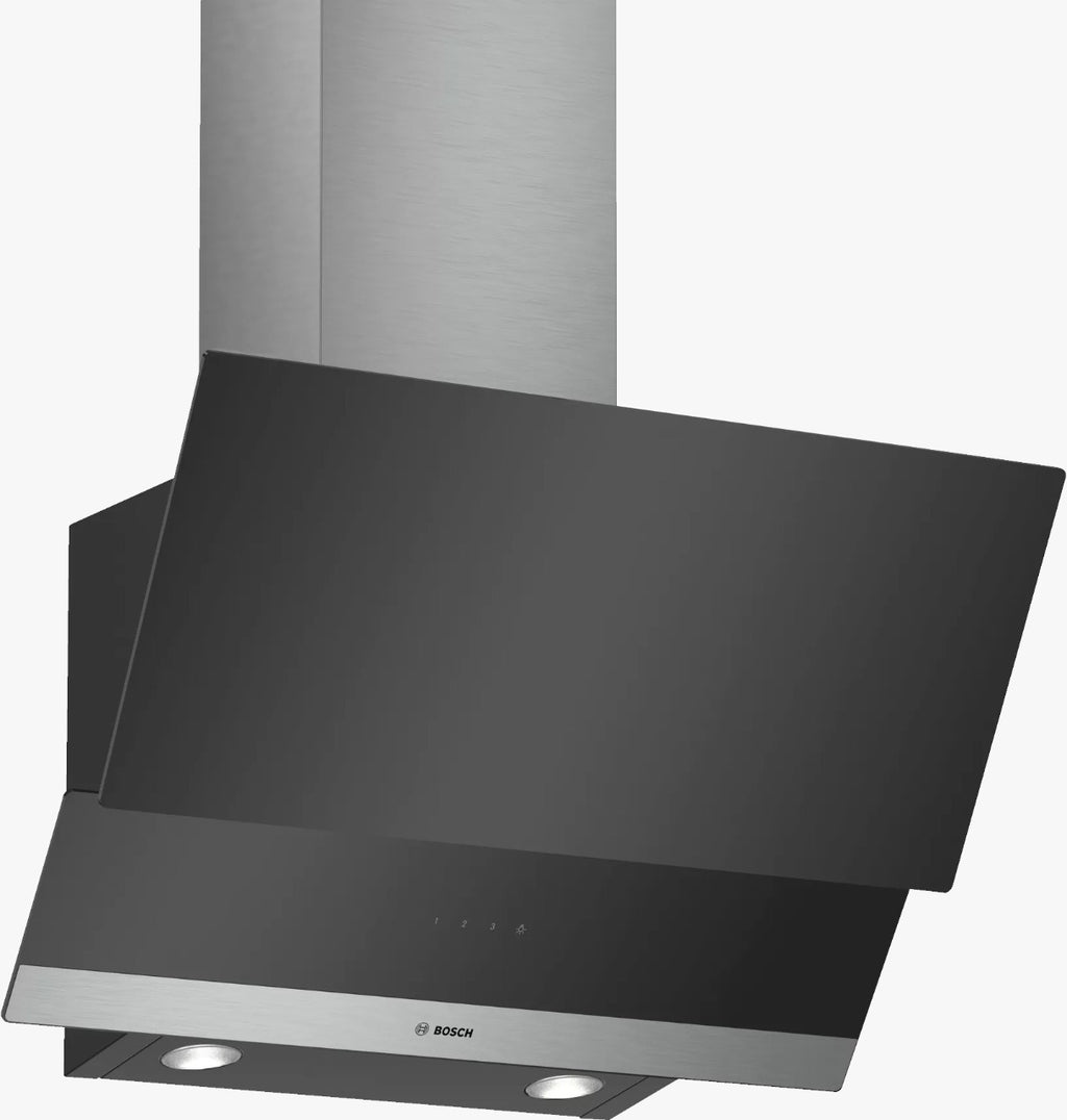 Bosch 4 wall-mounted cooker hood60 cm clear glass black printed DWK065G60I