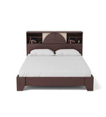 Load image into Gallery viewer, Detec™ Queen Size Bed with Headboard Storage in Wenge Finish
