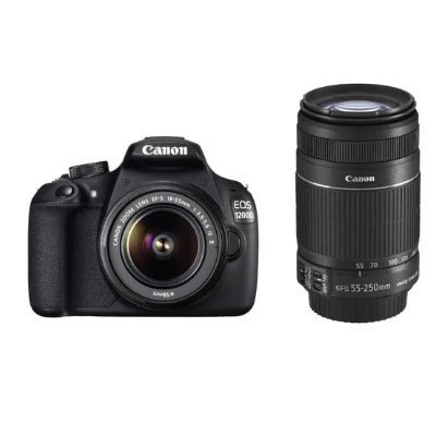 Open Box, Unused Canon EOS 1200D DSLR Camera Body Bag EF S18-55 IS II+55