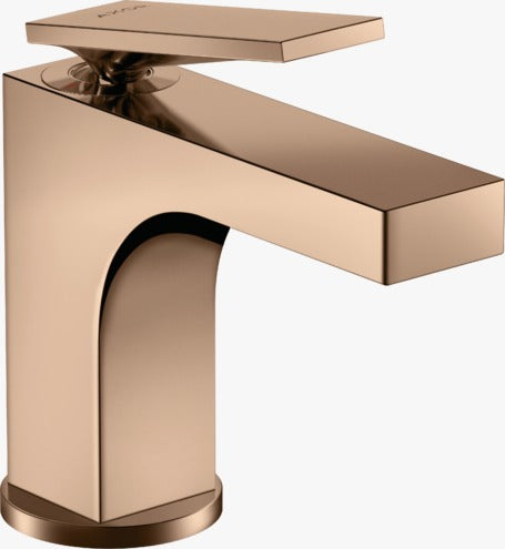 AXOR Citterio Single lever basin mixer 90 with lever handle for hand washbasins with pop-up waste set Polished Red Gold 39022300