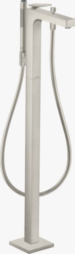 AXOR Citterio Single lever bath mixer floor-standing with lever handle - rhombic cut Stainless Steel Optic 39471800