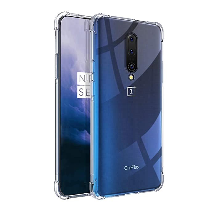 Open Box, Unused Amazon Brand - Solimo Shockproof Transparent Soft TPU Back Case Mobile Cover for OnePlus 7