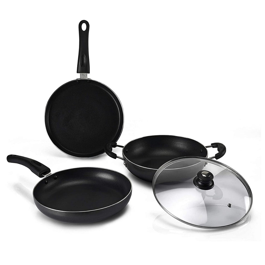 Open Box, Unused Lifelong Popular Non-Stick 3Pcs Grey Cookware Set with Induction and Gas Compatible, LLCK18