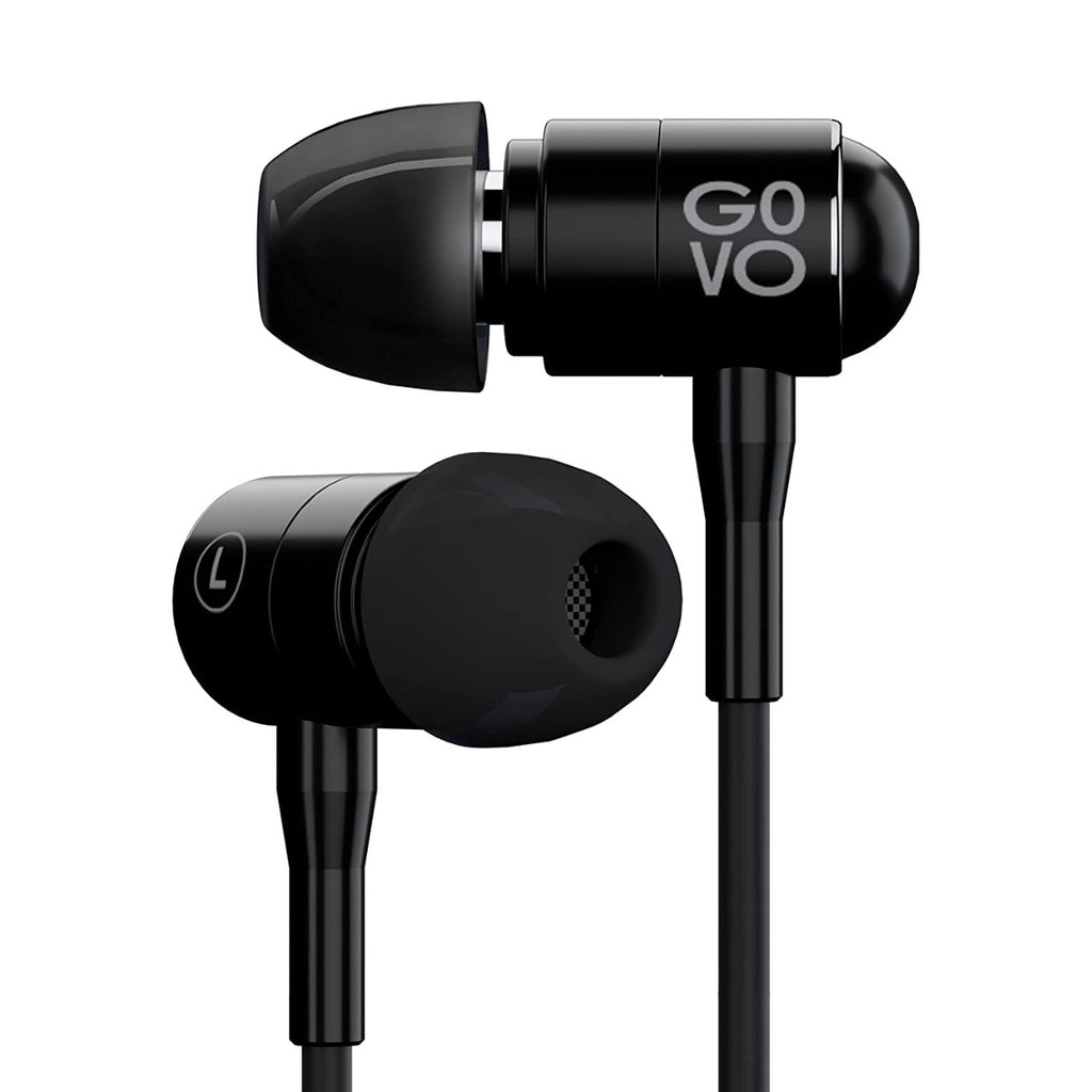 Open Box Unused GOVO GOBASS 900 in-Ear Wired Earphones with Mic (Platinum Black)