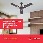 Load image into Gallery viewer, Candes Arena 900 mm Anti Dust 3 Blade Ceiling Fan  (Coffee Brown, Pack of 1)
